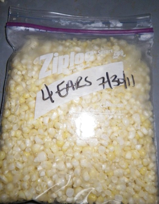 Freezing Fresh Corn