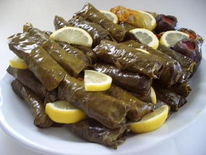 Stuffed Grape Leaves with Rice and Grated Vegetables (Dolmathakia Yialantzi)
