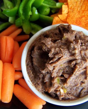 Non-Refried Refried Black and Pinto Bean Dip