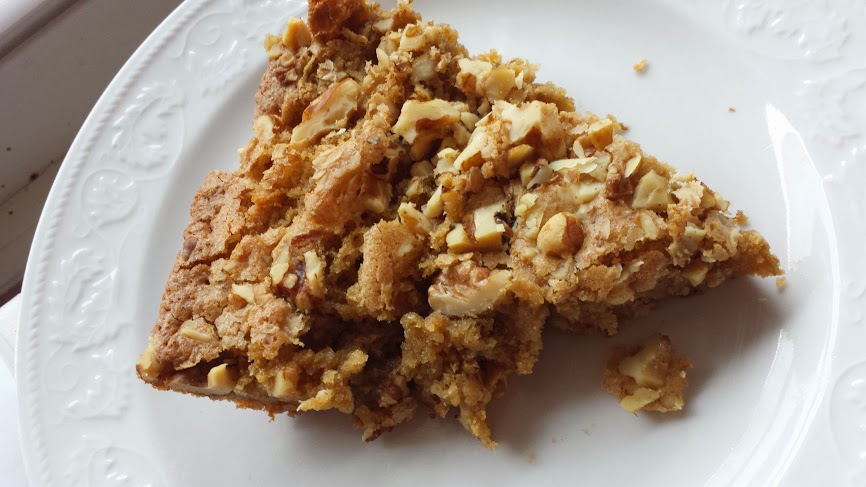 Brown Sugar and Walnut Skillet Cake