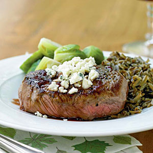 Broiled Blue Cheese Tenderloin Steaks